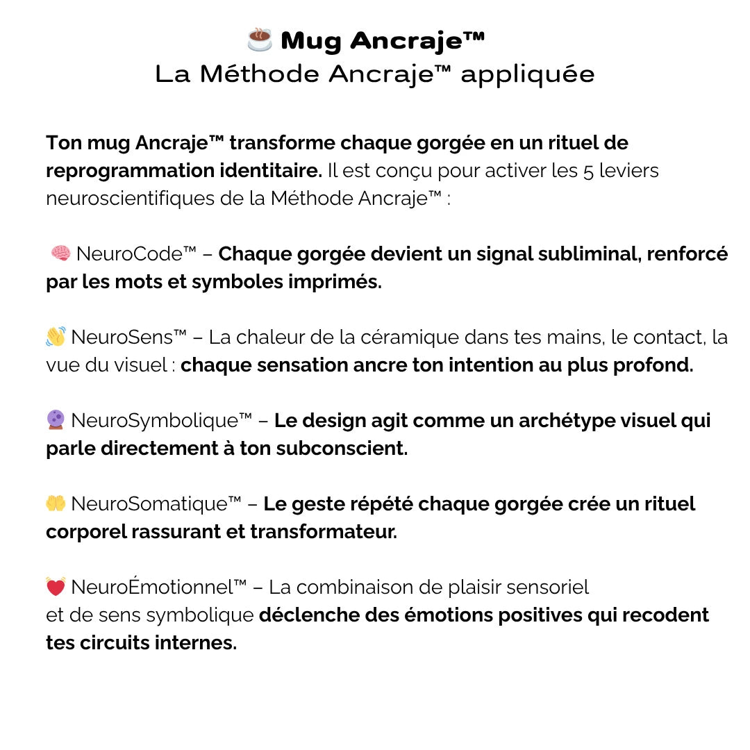 NOMAÏA™ : Reprogrammation subconsciente de mon identité ( Mug + programme complet audio )