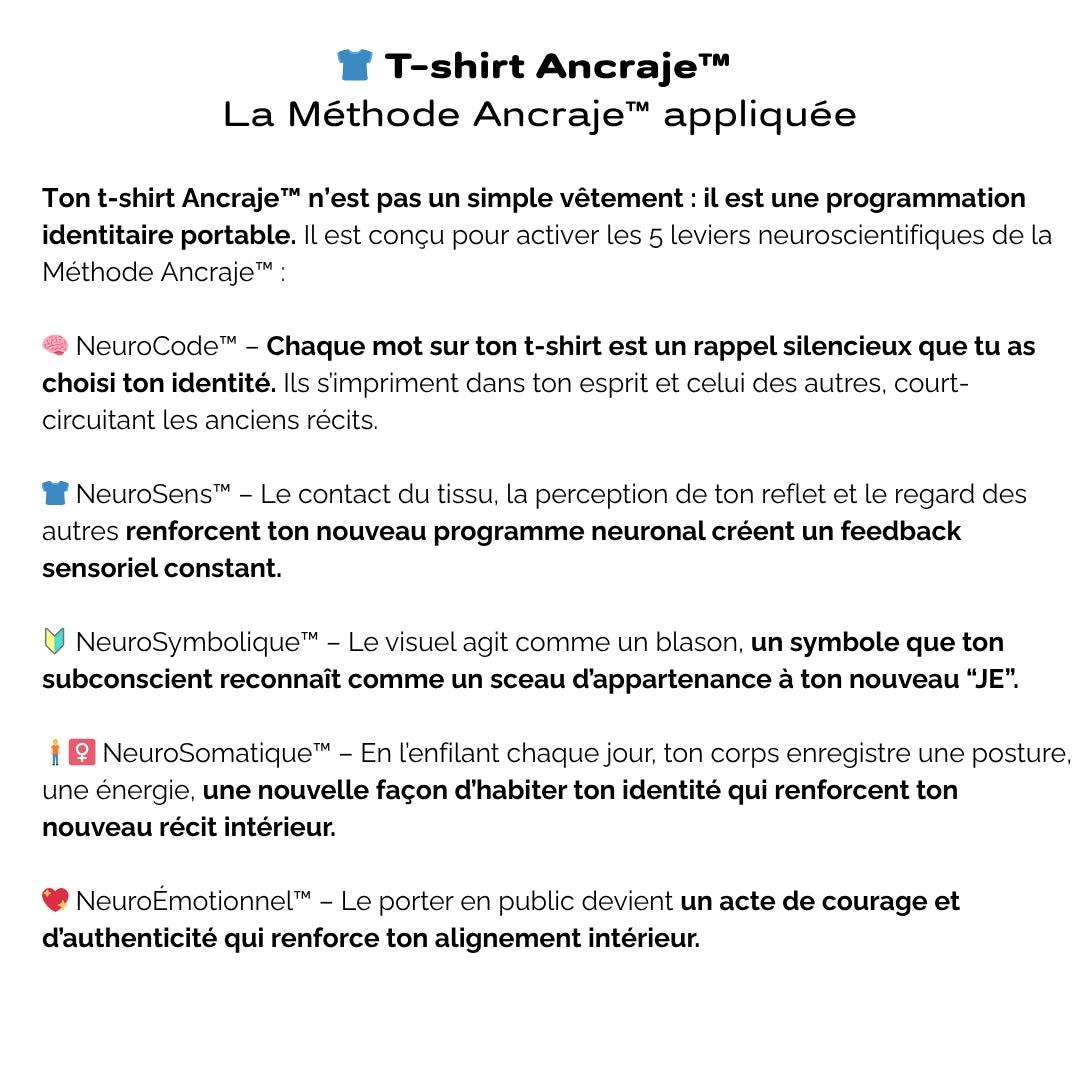 Mon Ancraje change les règles du JE (Tshirt +Audio)