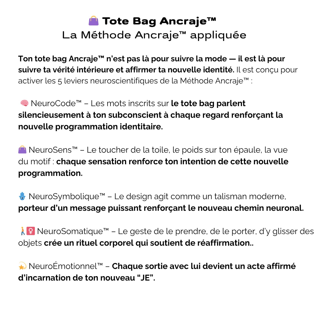 THERAPEACE™  - L’Activateur de  prospérité pour Thérapeute éveillée (Tote Bag + Audio)
