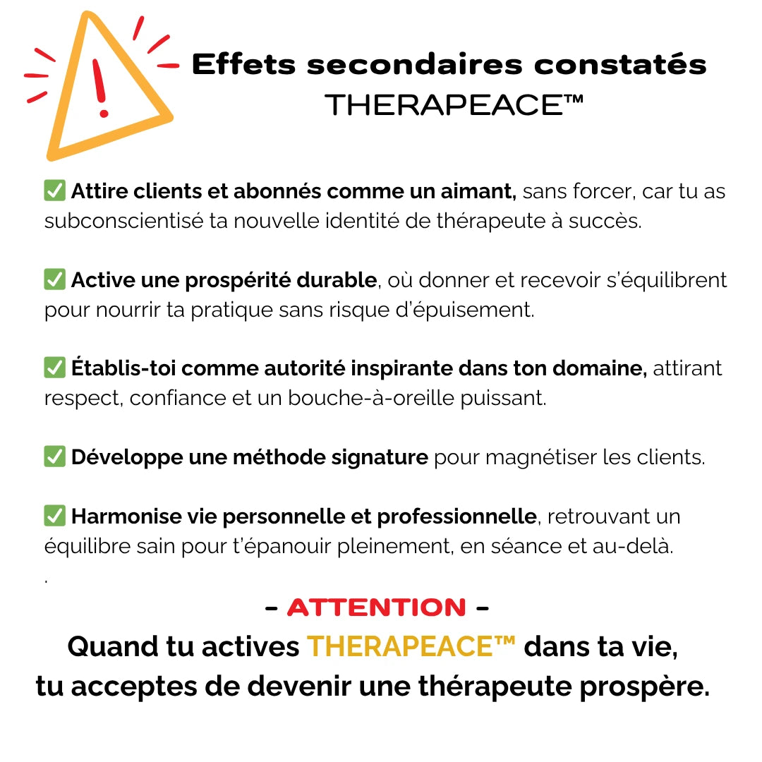THERAPEACE™  - L’Activateur de  prospérité pour Thérapeute éveillée (Tote Bag + Audio)